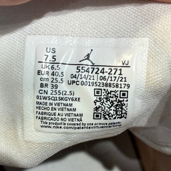 Nike Jordan 1 Mid Tan Gum Sneakers 554724-271 Sz 7.5 main image 6
